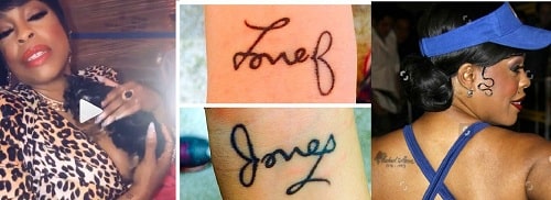 A picture of all three tattoos of Niecy Nash.